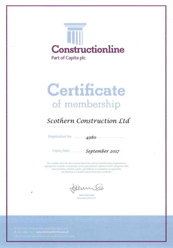 constructionline certificate
